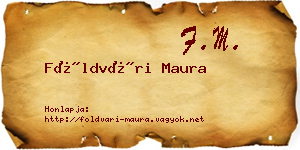 Földvári Maura névjegykártya